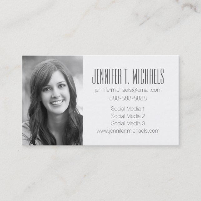 Photo Graduation | Damask Pattern Calling Card (Front)