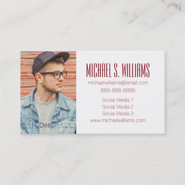 Photo Graduation | Earthtone Geometric Pattern Calling Card (Front)