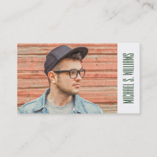 Photo Graduation   Green Marble Calling Card