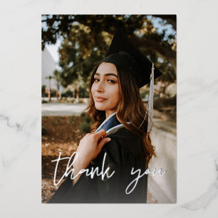 Photo Graduation Hat Chalkboard V Thank You