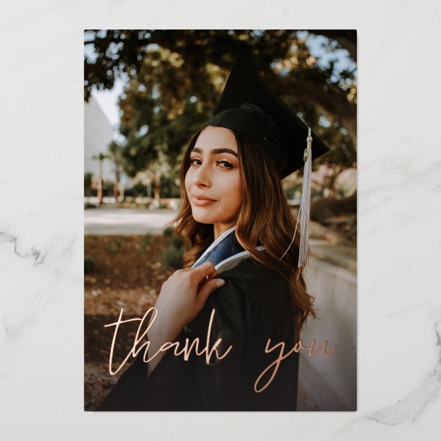 Photo Graduation Hat Chalkboard V Thank You DARK (Front)