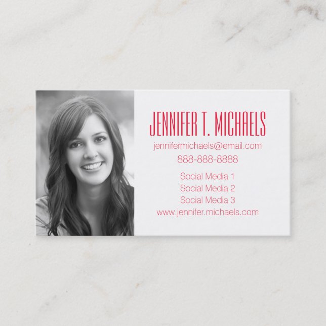 Photo Graduation | Hibiscus Flowers Pattern Calling Card (Front)
