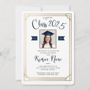 Photo Graduation Invitation – Class of 2025 Elegan