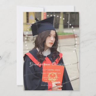 Photo Graduation Invitation, Class of 2026 Invitation