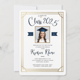 Photo Graduation Invitation - Classe de 2025 Elega