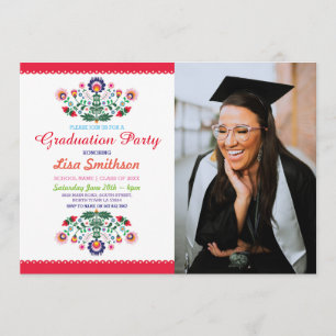 Photo Graduation Invitation Party Fiesta Mexican