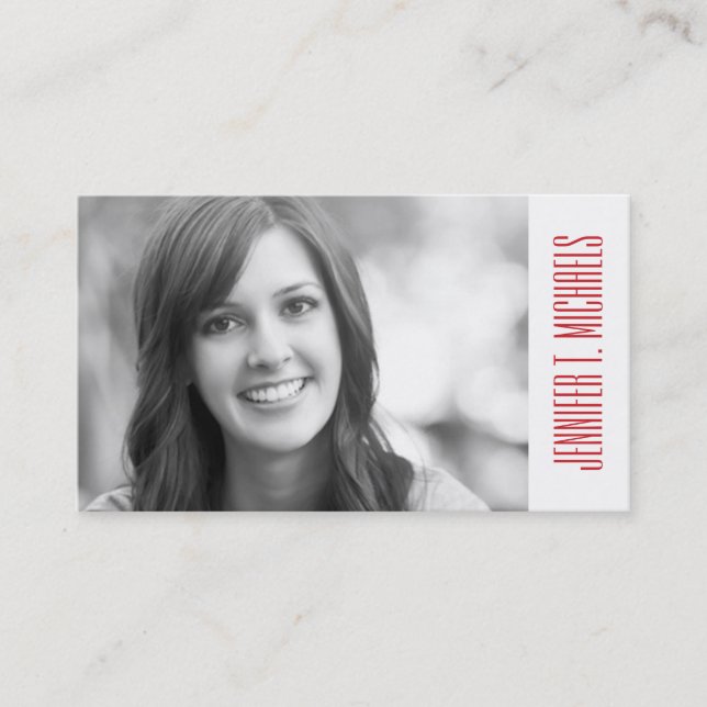 Photo Graduation | Japanese Pattern Calling Card (Front)