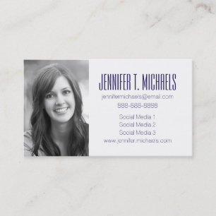 Photo Graduation Lavendar Seashells Calling Card