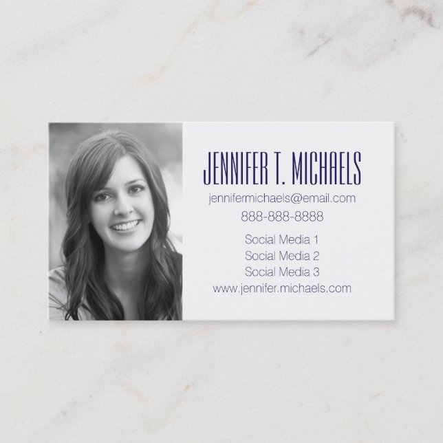 Photo Graduation | Lavendar Seashells Calling Card (Front)