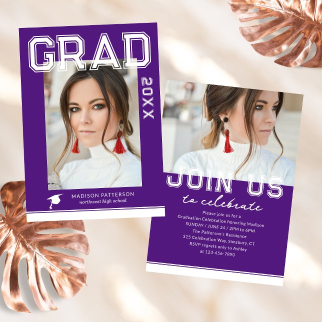 Photo Graduation Party Elegant Modern Script (Creator Uploaded)