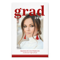 Photo Graduation Party Élégant Script moderne