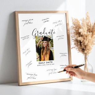 Photo Graduation Party Guest Signature Poster
