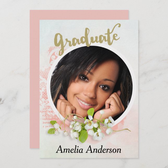 Photo Graduation Party Invitation (Front/Back)