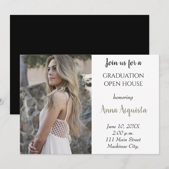 Photo Graduation Party Invitation (Front/Back)