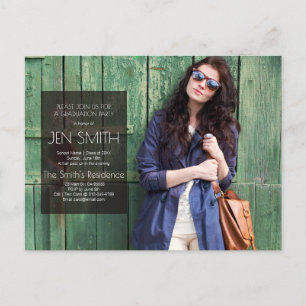 Photo Graduation Party Invitation. Invitation Postcard