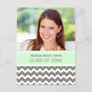 Photo Graduation Party Invitation Postcard Chevron