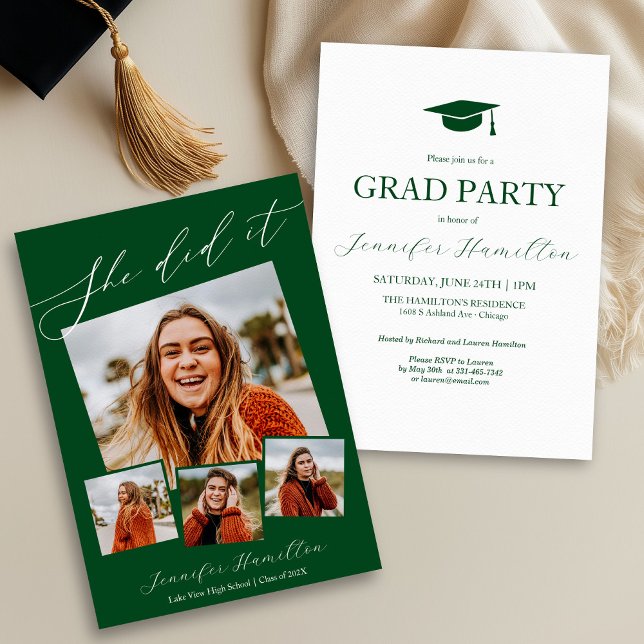 Photo Graduation Party Invite Announcement  (Creator Uploaded)
