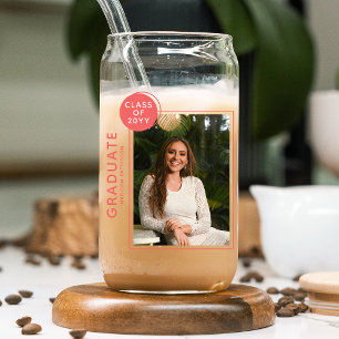 Photo Graduation Party Script moderne Rouge clair