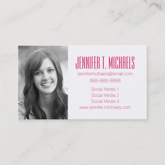 Photo Graduation | Retro Flamingo Pattern Calling Card (Front)