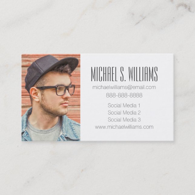 Photo Graduation | Snake Skin Calling Card (Front)