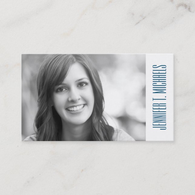 Photo Graduation | Starfish And Stripes Pattern Calling Card (Front)