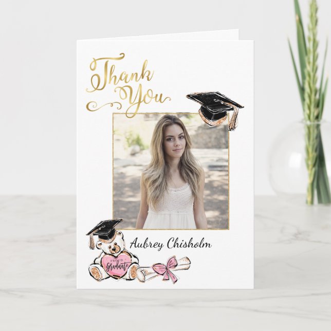 Photo Graduation Thank You  Card (Front)