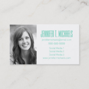 Photo Graduation   Tropical Palm Leaves Pattern Calling Card
