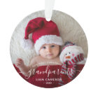 Photo Grand-parents First Christmas White Script