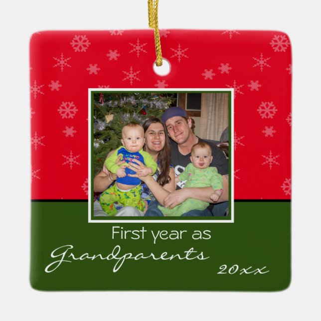 Photo Grand-parents Ornement de Noël (Devant)