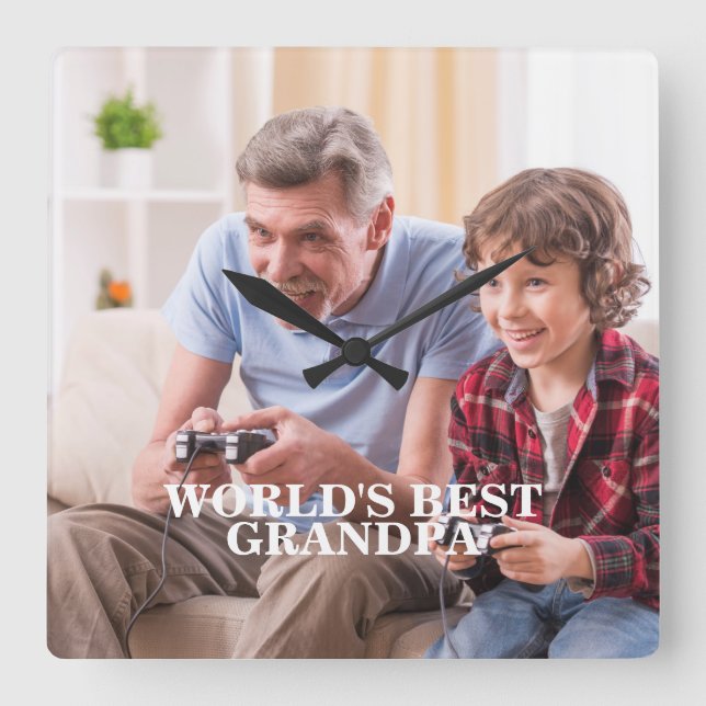 Photo Grandfather / Anyone Wall Clock (Front)