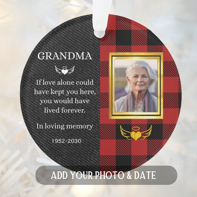 Photo Grandma Quote Personalized Ornament (Creator Uploaded)