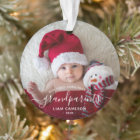 Photo Grandparents First Christmas White Script