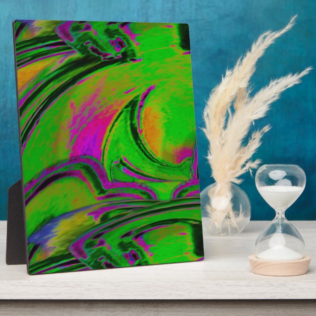 Photo Green Abstract Plaque  (Côté)