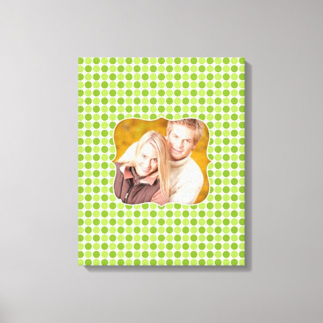 Photo Green Polka [16x20] inches Canvas Print (Front)