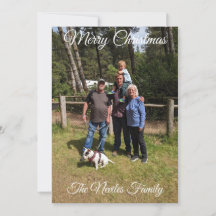 Photo Greeting Card Merry Christmas Customize 