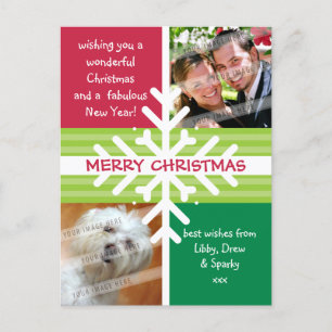 PHOTO GREETING POSTCARD :: snowflake dissection P1