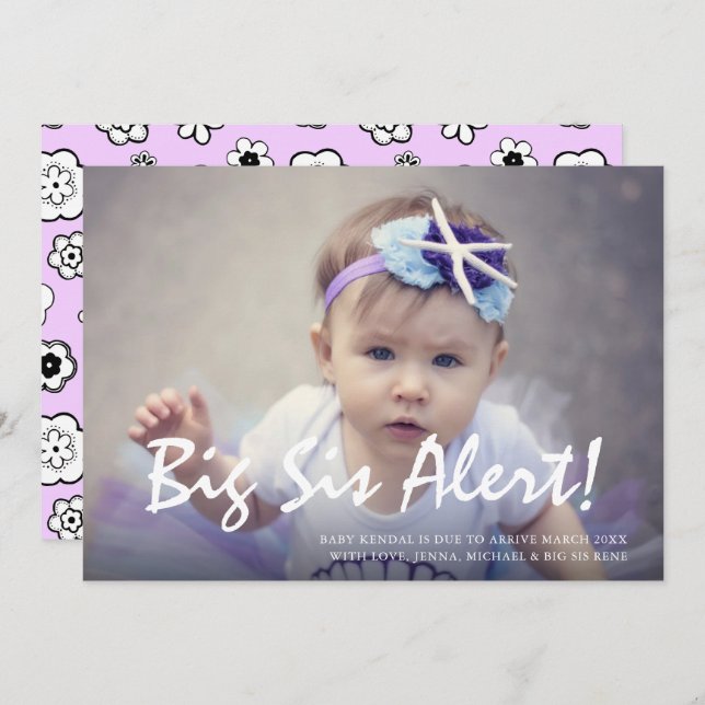 Photo Grosse Faire-part de grossesse (Devant / Derrière)