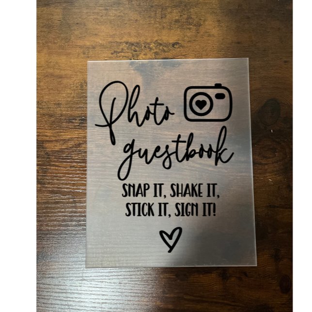 Photo Guestbook  Acrylic Sign (Creator Uploaded)