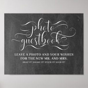 Photo Guestbook Chalkboard Wedding Sign