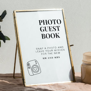Photo Guestbook   Modern Minimalist Wedding Sign