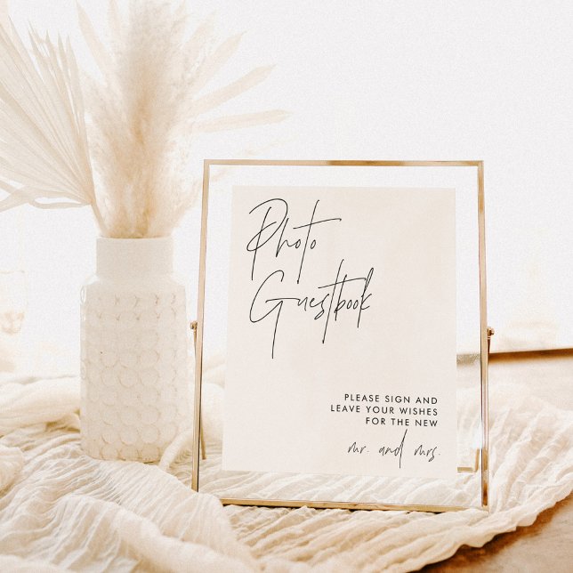 Photo Guestbook Sign | Modern Minimalist Wedding  (Creator Uploaded)