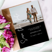 Photo & Hand Typography Save the Date - Black 4