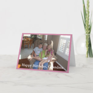 Photo Happy Birthday Grandma - Greeting Card