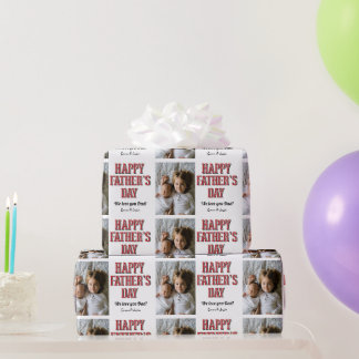 Photo Happy Father's Day Wrapping Paper