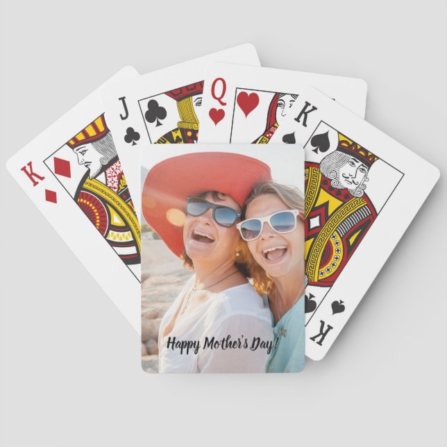 Photo Happy Mother's Day Playing Cards (Back)