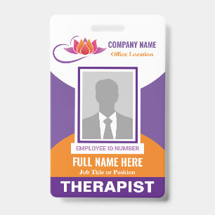 Photo Health Emotional Support Any Color Template Badge