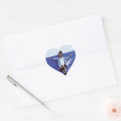 Photo Heart and Love Calligraphy Heart Sticker (Envelope)