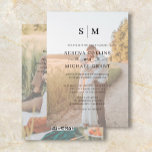 Photo Heart Calligraphy Wedding Flyer<br><div class="desc">Announce your special day with this elegant and personalized wedding invitation, designed to capture the essence of your love story. At the top, the couple’s monogram sets a timeless and sophisticated tone. The main text, crafted in a refined serif font, beautifully frames your names, with the word and in modern...</div>