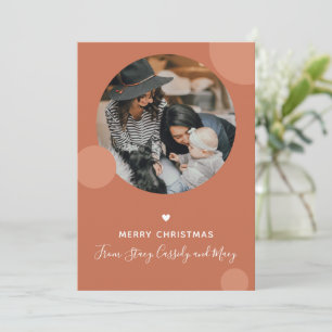 Photo Heart Christmas Holiday Card
