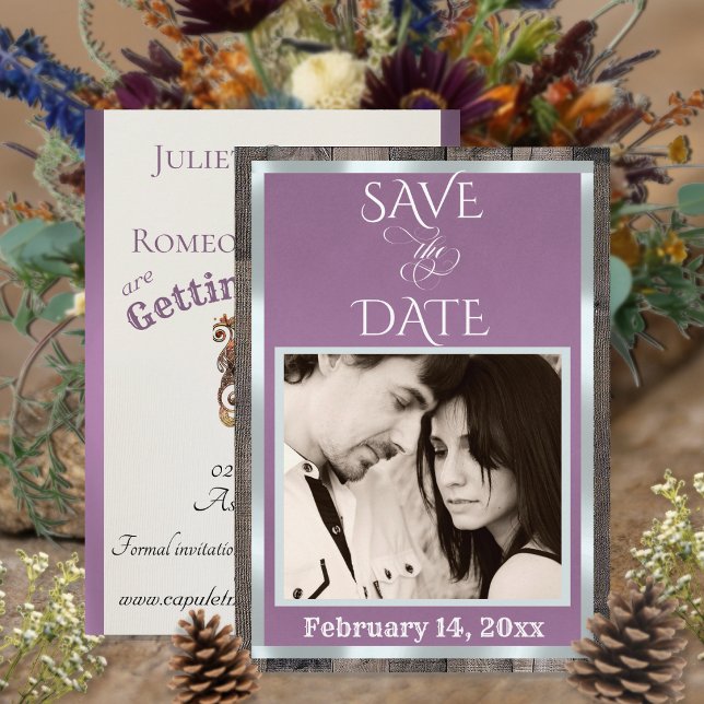 Photo & Heart - Lavender Save The Date (Creator Uploaded)